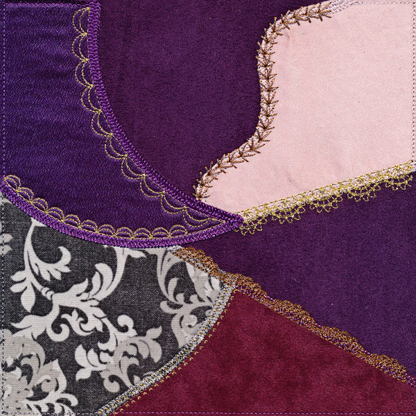 Crazy Quilt Block - Spiral (In-the-Hoop)