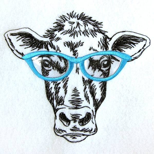 Cow Specs (Vinyl Applique)