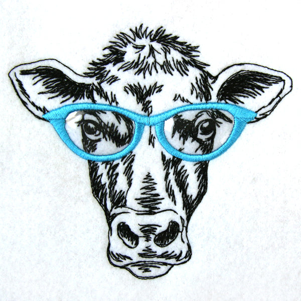 Cow Specs (Vinyl Applique)