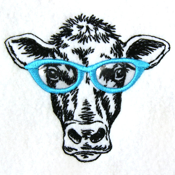 Cow Specs (Vinyl Applique)