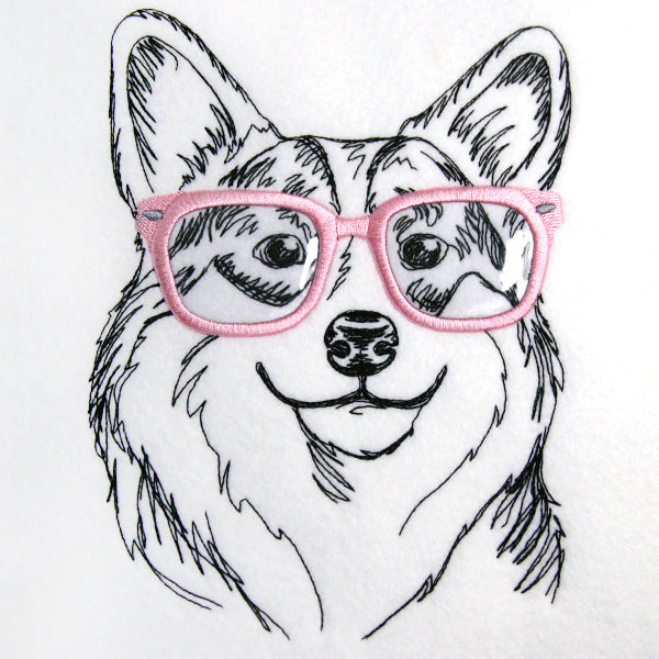 Corgi Specs (Vinyl Applique)