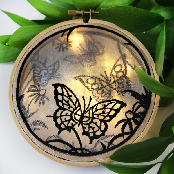 Butterfly Garden Shadowbox (Organza)