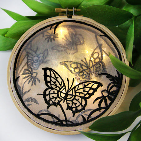 Butterfly Garden Shadowbox (Organza)