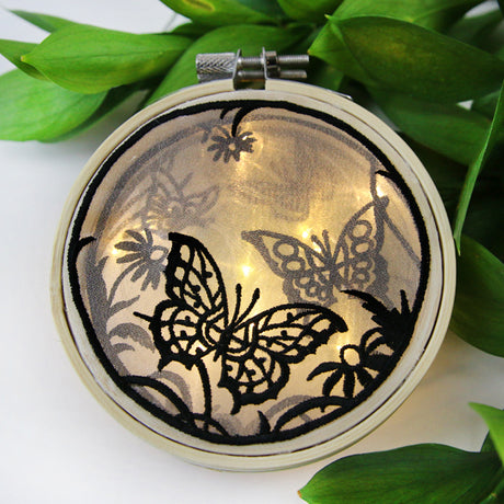 Butterfly Garden Shadowbox (Organza)