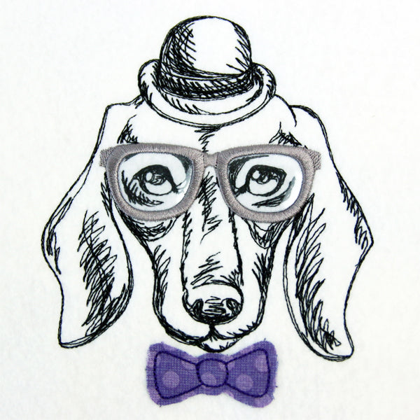 Dapper Dachshund (Vinyl Applique)