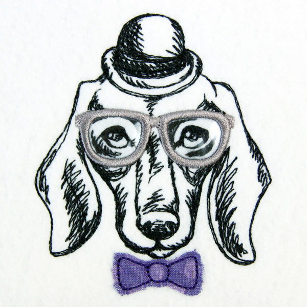 Dapper Dachshund (Vinyl Applique)