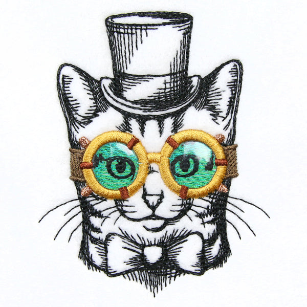 Steampunk Feline (Vinyl Applique)