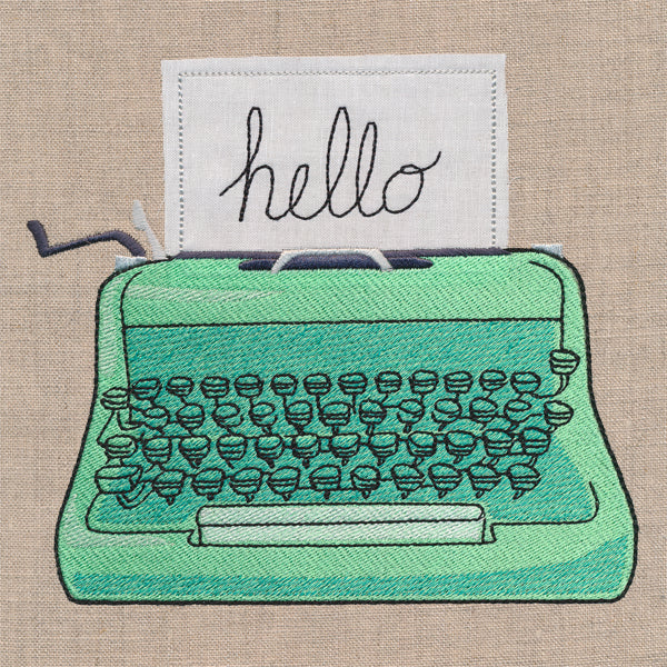 Take Note Typewriter (Applique)