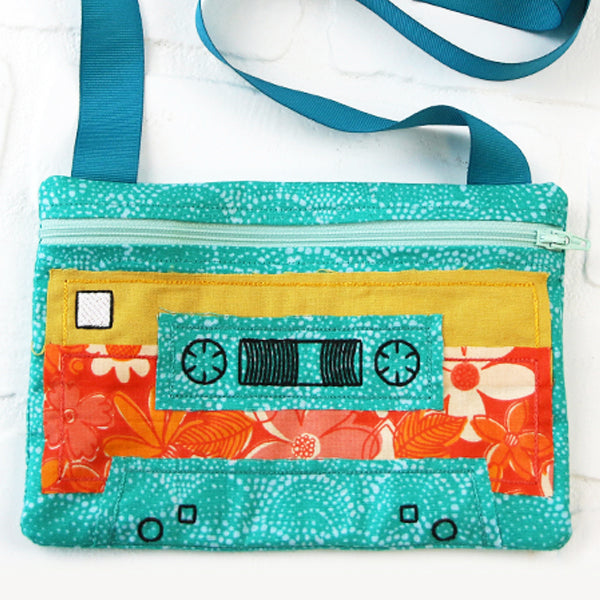 Mix Tape Zipper Pouch (In-the-Hoop)