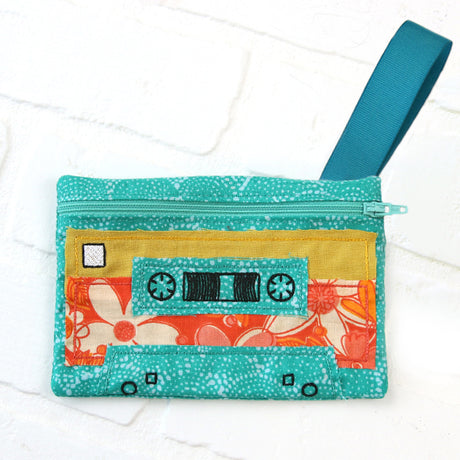Mix Tape Zipper Pouch (In-the-Hoop)