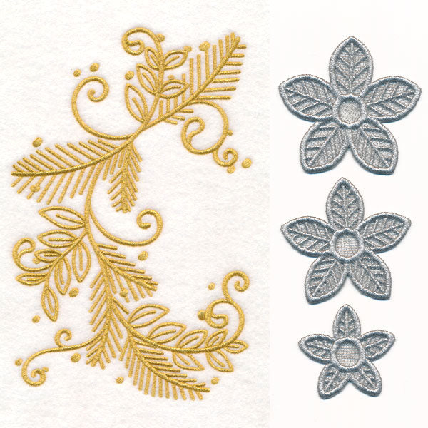 Festive Christmas Poinsettia (Layered Lace)