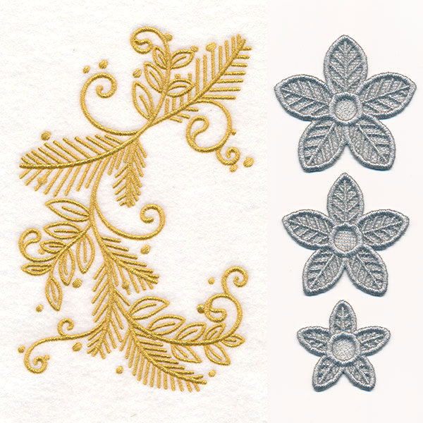 Festive Christmas Poinsettia (Layered Lace)