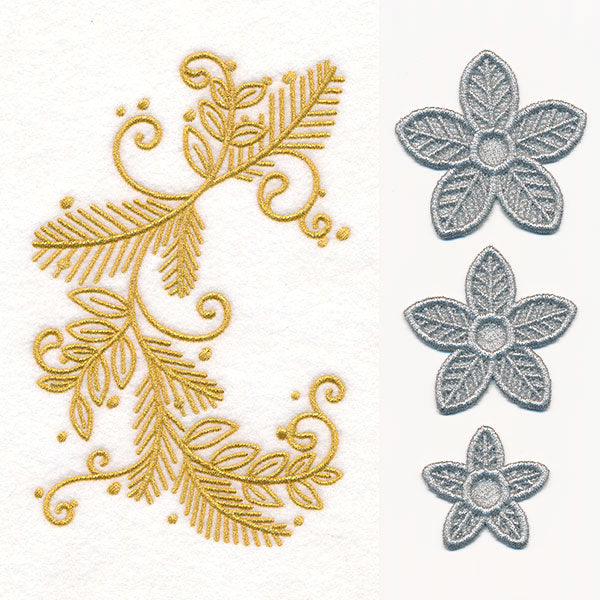 Festive Christmas Poinsettia (Layered Lace)