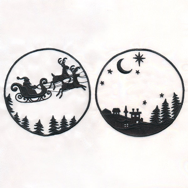 Santa's Flight Shadowbox (Organza)