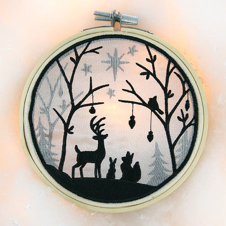Woodland Yuletide Shadowbox (Organza)