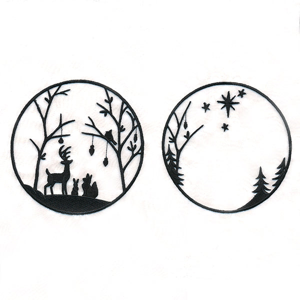 Woodland Yuletide Shadowbox (Organza)
