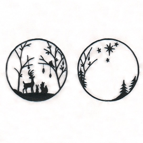 Woodland Yuletide Shadowbox (Organza)