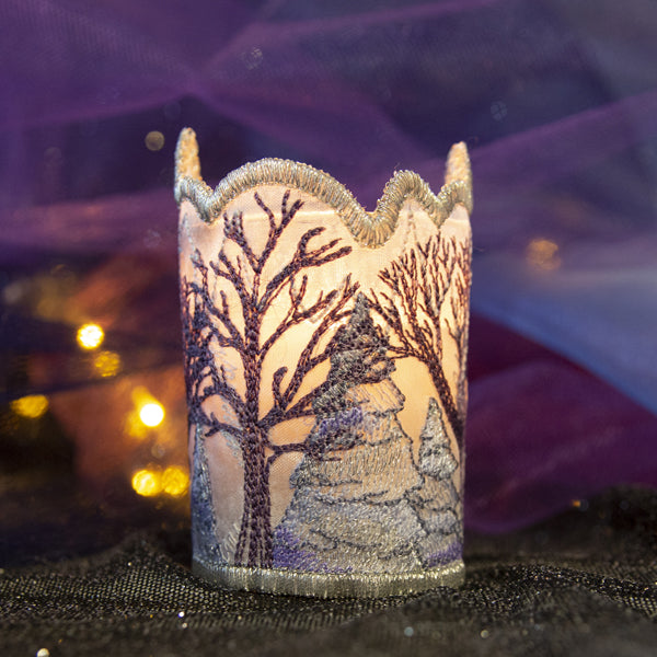 Frosted Winter Votive Wrap (Organza)
