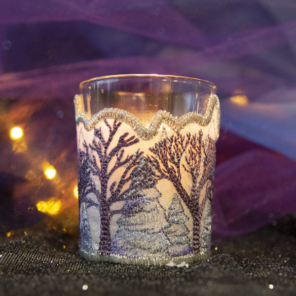 Frosted Winter Votive Wrap (Organza)