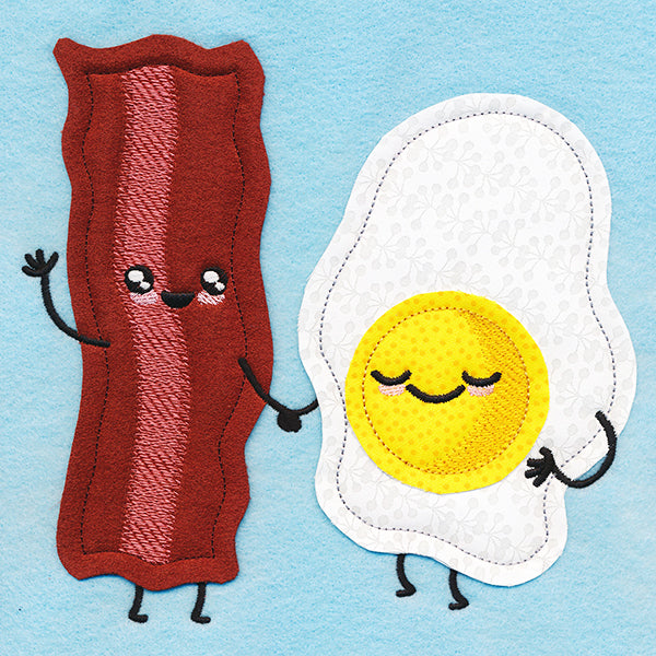 We Go Together Like Eggs & Bacon (Applique)