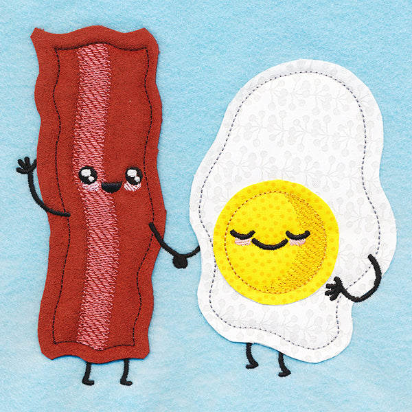 We Go Together Like Eggs & Bacon (Applique)