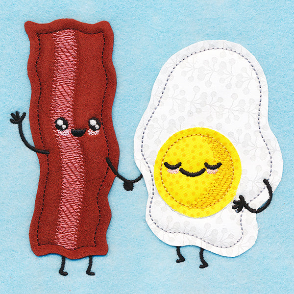 We Go Together Like Eggs & Bacon (Applique)