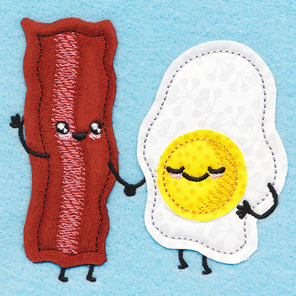 We Go Together Like Eggs & Bacon (Applique)