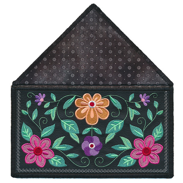Bohemian Blooms Leather Clutch (In-the-Hoop)