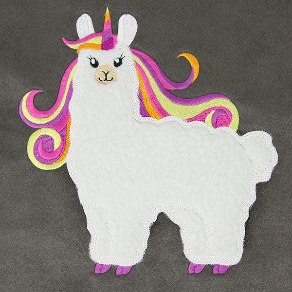 Fluffy Llama Unicorn (Applique)