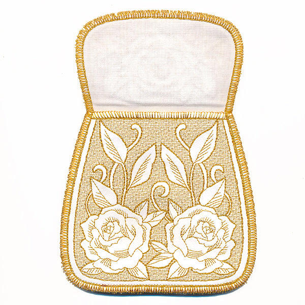 In a Stitch Rose Purse (In-the-Hoop)
