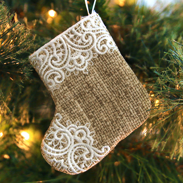 Christmas Stocking Ornament (In-the-Hoop)