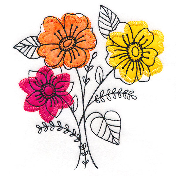 Wildflower Bouquet (Applique)