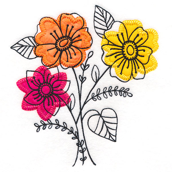 Wildflower Bouquet (Applique)