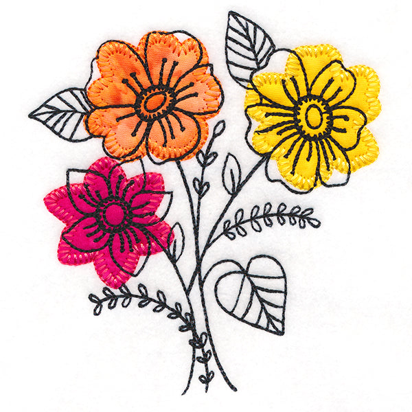 Wildflower Bouquet (Applique)