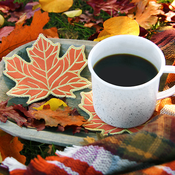 Maple Leaf Coaster (In-the-Hoop)