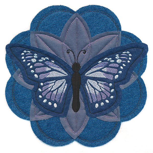 Butterfly and Blooms (Applique)