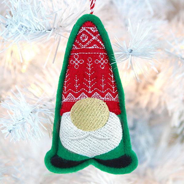 Christmas Gnome Ornament (In-the-Hoop)