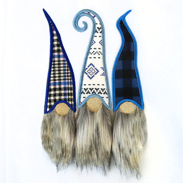 Fluffy Gnome Trio (Applique)