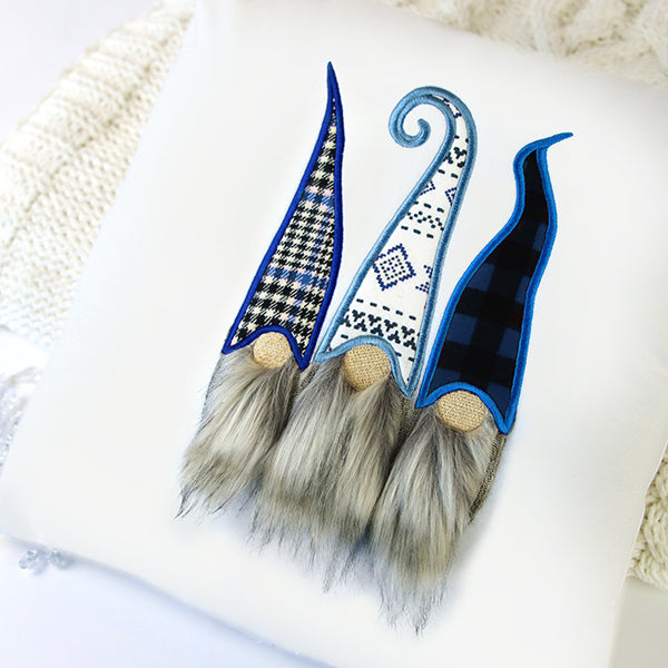 Fluffy Gnome Trio (Applique)