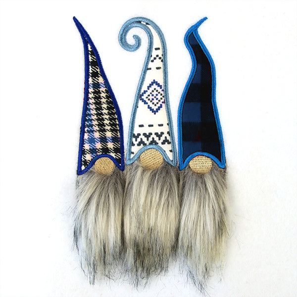 Fluffy Gnome Trio (Applique)