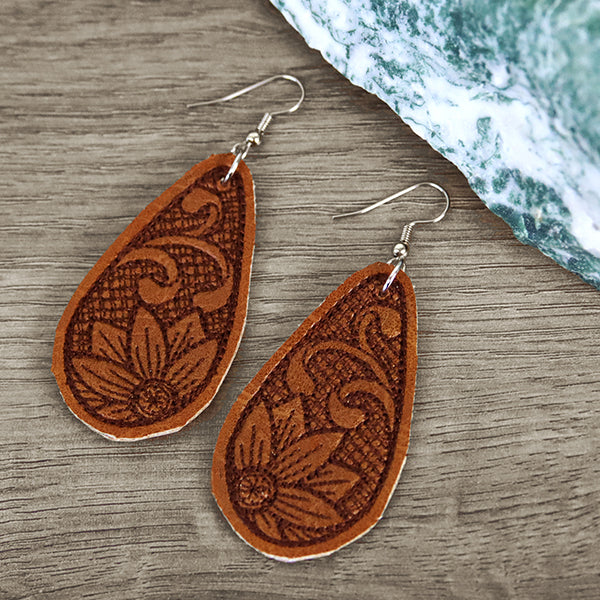 Southwestern Leather Earrings (In-the-Hoop)