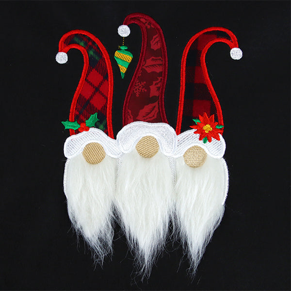 Fluffy Christmas Gnome Trio (Applique)