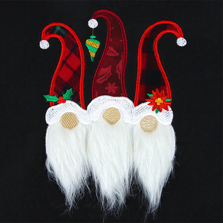 Fluffy Christmas Gnome Trio (Applique)