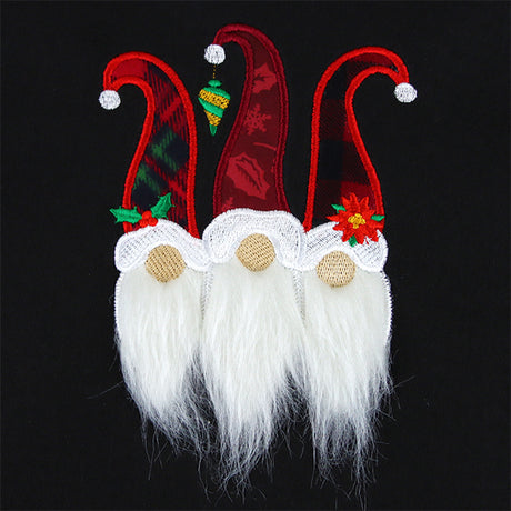 Fluffy Christmas Gnome Trio (Applique)