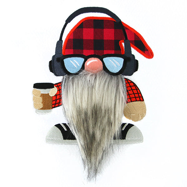Fluffy Hipster Gnome (Applique)