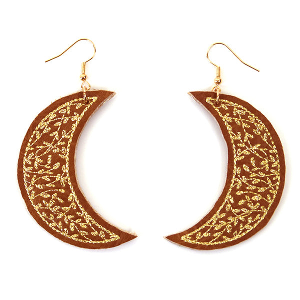Celestial Blooms Leather Earrings (In-the-Hoop)