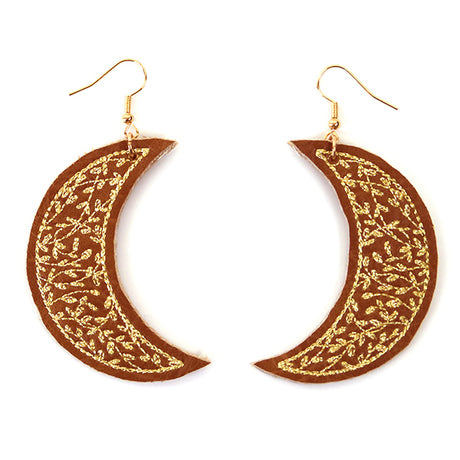 Celestial Blooms Leather Earrings (In-the-Hoop)