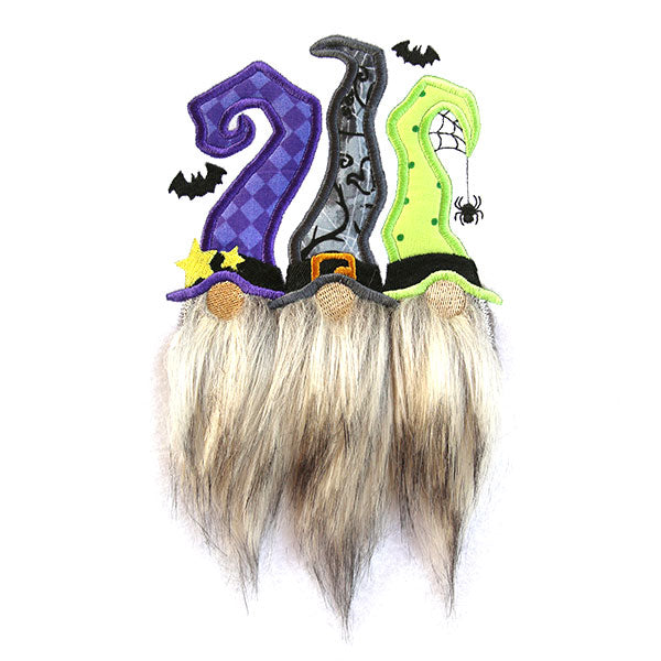 Fluffy Halloween Gnome Trio (Applique)