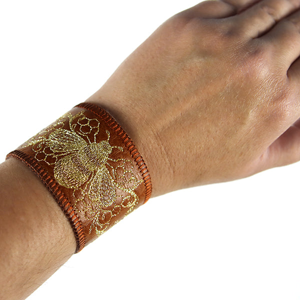 What's The Buzz Leather Cuff (In-the-Hoop)