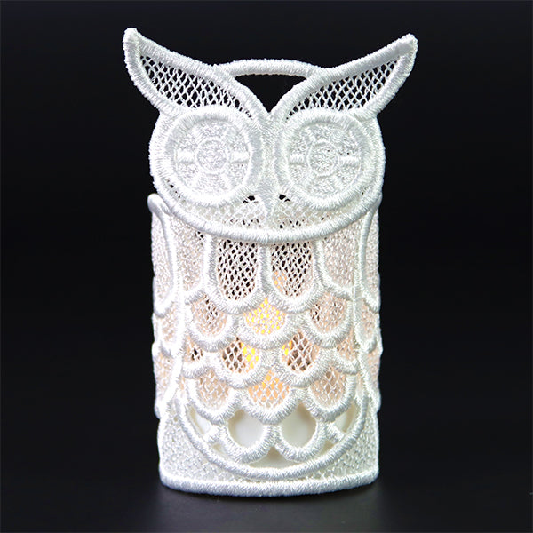Mesmerizing Owl Candle Wrap (Lace)